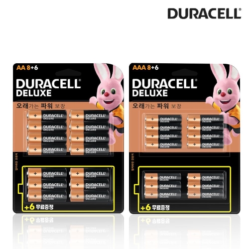 듀라셀 디럭스 건전지 AA AAA 14입/배터리 LR03 LR6 1.5V_이미지