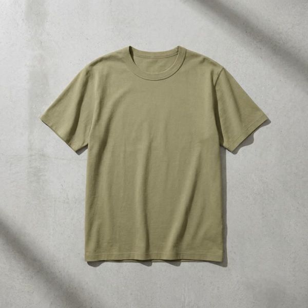 유니클로 크루넥 반팔 티셔츠 무지 면 베이직 베이지 No1794221 BEIGE 3XL 3XL BEIGE