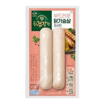 CJ제일제당 The더건강한 <b>닭</b><b>가슴</b><b>살</b> 소시지 120g