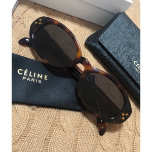 셀린느 선글라스 CL40212U Triomphe Brown Havana Oval Frame 선글라스