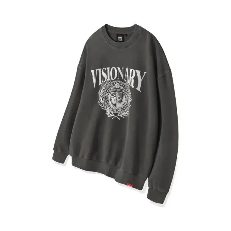 피그먼트 VISION STREETWEAR VSW Visionary Crewneck Charcoal 403870_이미지