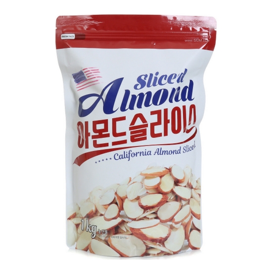 HBAF 생아몬드슬라이스 1kg (1개)_이미지