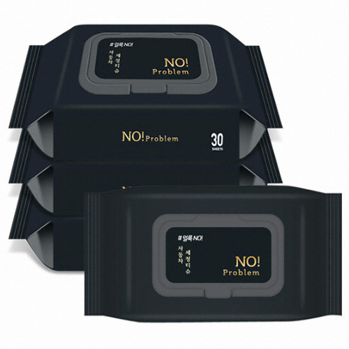 드로잉홈 노프러블럼 자동차 세정티슈 30매 (4개)