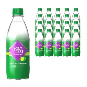 한국청정음료 몽베스트 위드 스파클링 워터 라임 500ml (40개)_이미지