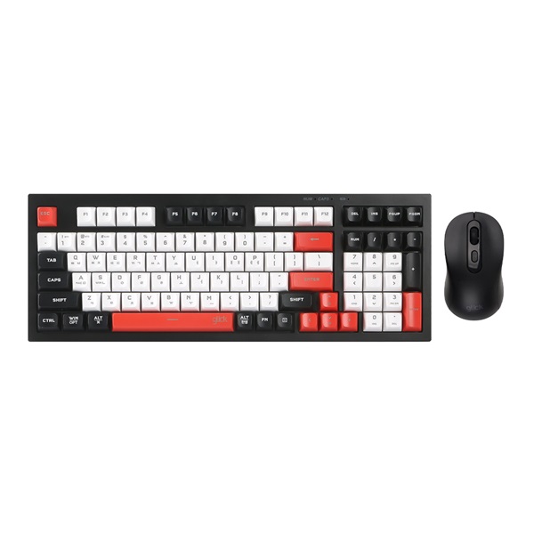 지클릭커 OFFICEPRO WMK90 사일런스 M 98 무선 키보드 마우스 세트 (Poker)_이미지