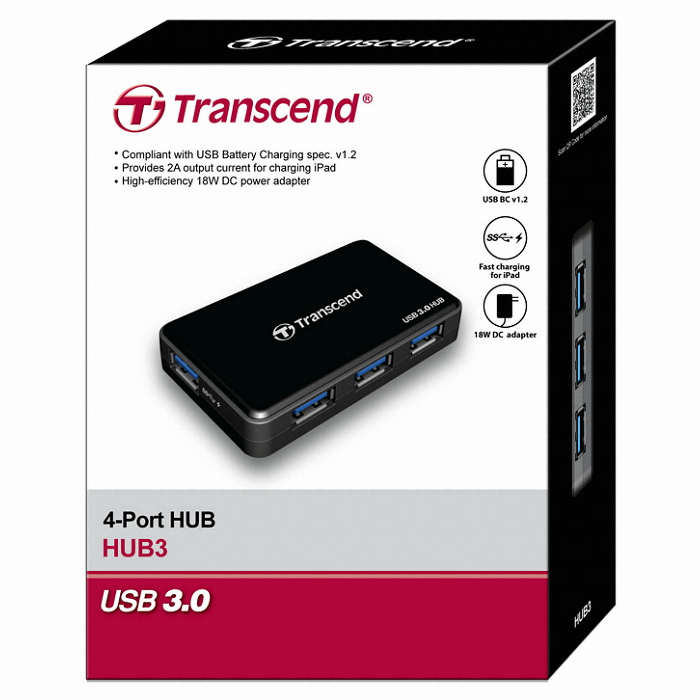 Ʈ������ TS-HUB3K (4��Ʈ/USB 3.0)