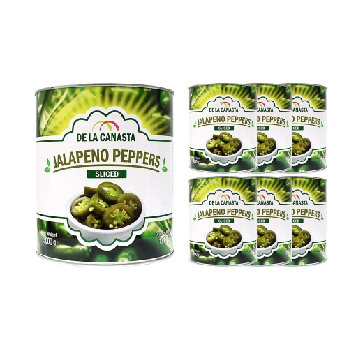푸드올마켓 데라카나스타 할라피뇨 페퍼스 슬라이스 3kg (6개)_이미지