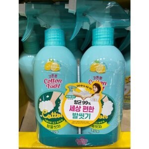 온더바디 발을씻자 코튼 <b>풋</b><b>샴푸</b> 프레쉬 자몽민트 510ml
