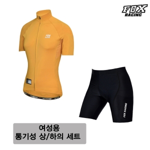  폭스레이싱 여성용 여름 반팔저지 5부 숏타이즈 세트 S175_185W-M 자전거의류 라이딩복 상의