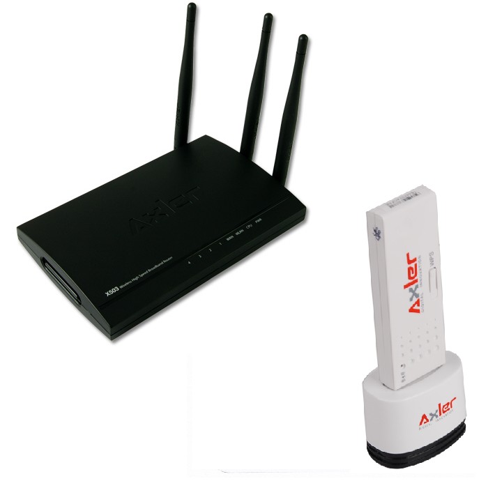 LG상사 Axler X503 공유기 패키지 (+ LGI-UW300N PLUS USB 2.0 무선랜카드)_이미지