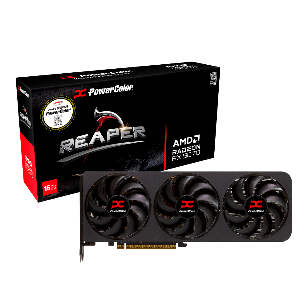 PowerColor 라데온 RX 9070 Reaper D6 16GB 대원씨티에스이미지입니다. 누르면 해당 게시물로 새창이동합니다.