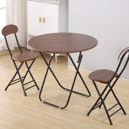 가구느낌  나인 접이식 원형 식탁 800 (의자별도)