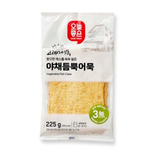 늘푸른바다 고래사어묵 오늘좋은 야채 듬뿍 어묵 225g
