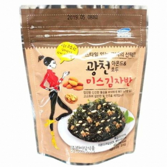 한아담식품 광천 미스 김자반 아몬드호두 40g (6개)_이미지