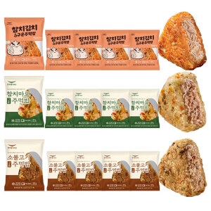 베스트 구운 주먹밥 15개 세트 참치김치 5개+ 참치마요 5개 + 소불고기 5개 전자레인지
