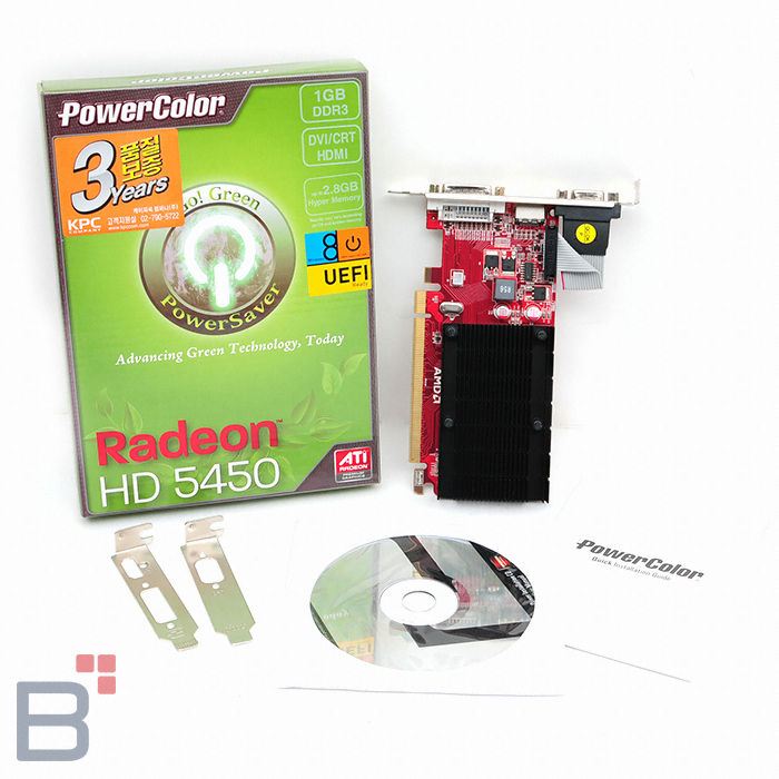 PowerColor 라데온 HD 5450 Go! Green D3 1GB LP KPC_이미지