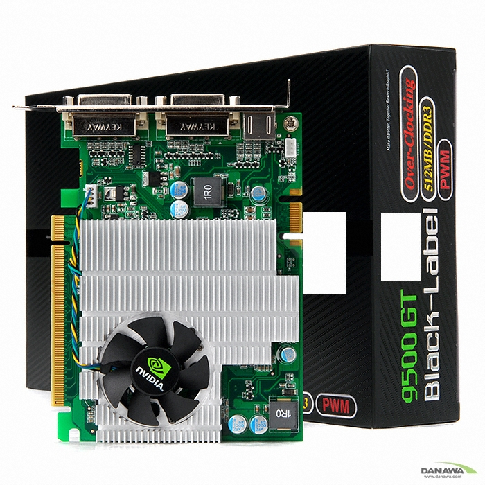 Rextech 블랙라벨 지포스 9500GT 오버클럭킹 DDR3 512MB 쿨러마스터_이미지