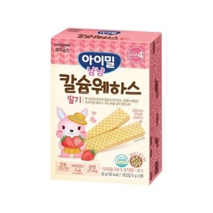 일동후디스 칼슘 웨하스 딸기 36g (8개)_이미지