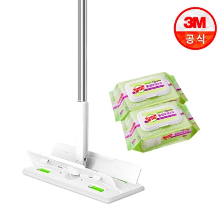 3M 스카치브라이트 올터치 더블액션 막대걸레 표준형 + 베이직 물걸레 더블액션 플러스 60매_이미지