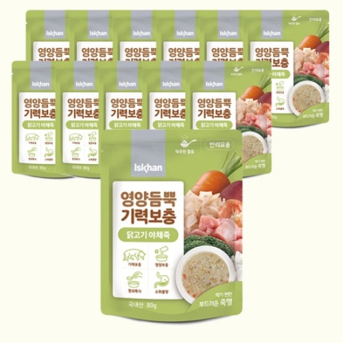이즈칸 캣 영양듬뿍 기력보충 가쓰오 닭고기스프 80g (12개)_이미지