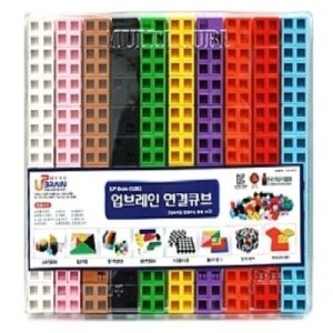 업브레인 연결큐브 100P 2cm 매직큐브 구멍4개 멀티큐브 고급형 칠교 소마큐브 맹거스펀지 만들기