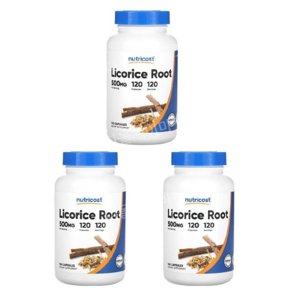뉴트리코스트 감초 뿌리 500mg 120캡슐 (3개)