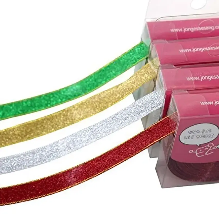 글로벌이지 라라뷰 롤리본 슈퍼금사 리본 4종 15mm/10yd-WBFC5BD_이미지
