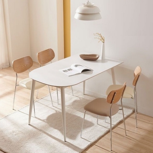 씨엘  엘리나 반타원 포세린 세라믹 식탁 1000 (스툴별도)