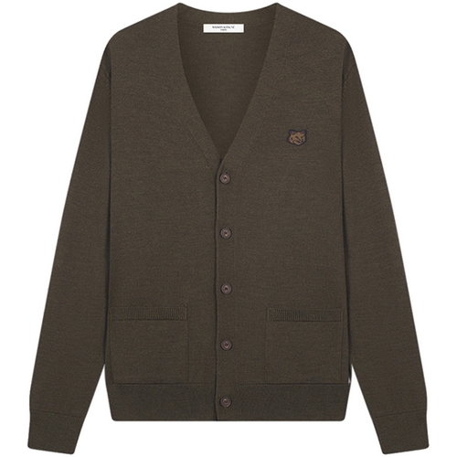 메종키츠네 폭스헤드 패치 레귤러 가디건 LM00505KT1036 (P360, 카키)_이미지