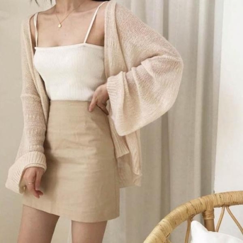 라일리 Rly 여름철 시원한 루즈핏 그물 가디건 여리여리 S13529391_이미지