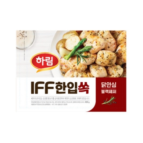 하림 IFF 한입쏙 닭안심 블랙페퍼 800g이미지입니다. 누르면 해당 게시물로 새창이동합니다.
