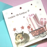 우드카드 생일카드 Birthday-귀여운 벌쓰데이