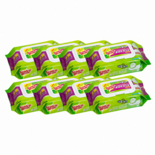 3M 스카치브라이트 물걸레 청소포 더블액션 표준형 20매 (8개)_이미지