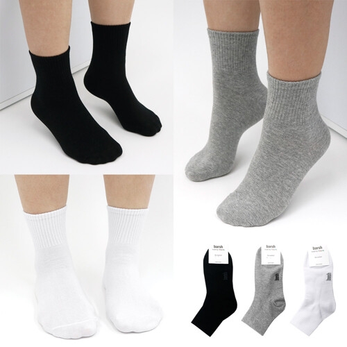 인따르시아 국산 교복양말 학생양말 단색 무지 여자 양말 10켤레_이미지