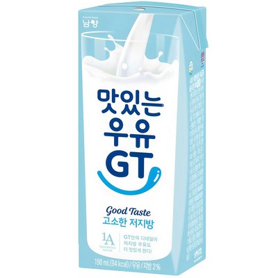 남양유업 맛있는우유 GT 고소한 저지방우유 190ml (1개)_이미지