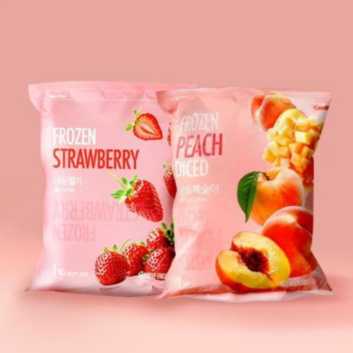 냉동 복숭아 1kg + 냉동 딸기 1kg