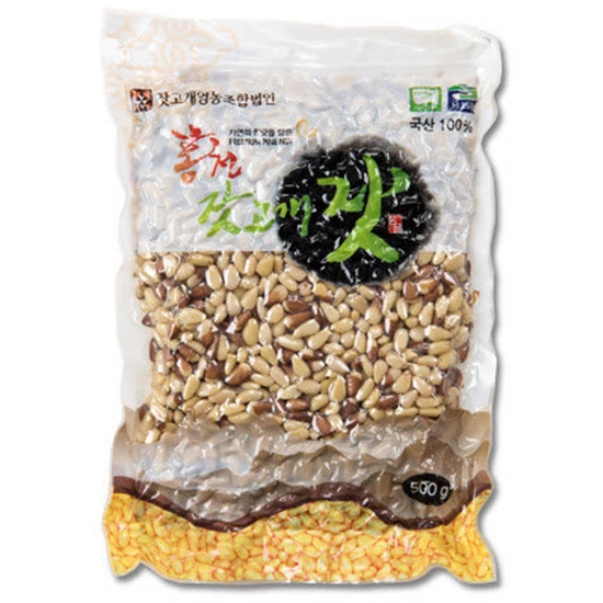 잣고개영농조합법인 국내산 홍천 황잣 500g (1개)_이미지
