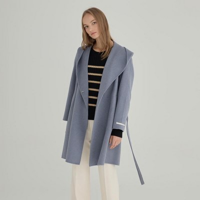 S쏠레지아 벨티드 후드 핸드메이드 코트 SOOBZHC020 DARK NAVY/6 66