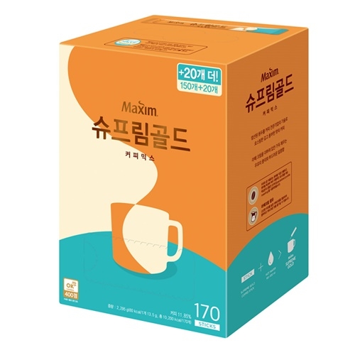동서식품 맥심 슈프림골드 커피믹스 150T+20T 170T 14g 1개 170개입
