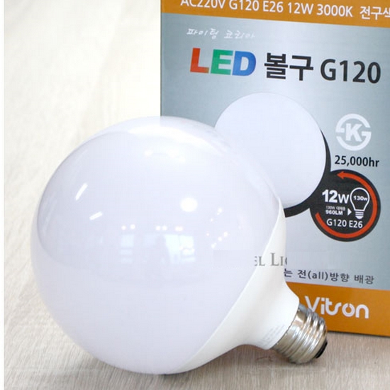 비츠온 LED G120 볼전구 주광색 12W_이미지