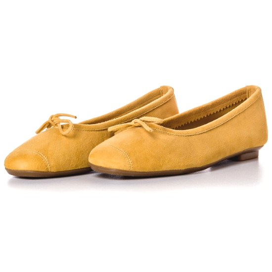 흐꺙 하모니 발레리나 스킨 플랫 TT-00051 (오크레)_이미지