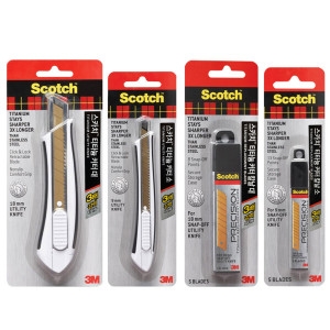 3M 스카치 티타늄 커터 커터칼 컷터칼 리필 칼날 소형 대형 9mm 18mm_이미지