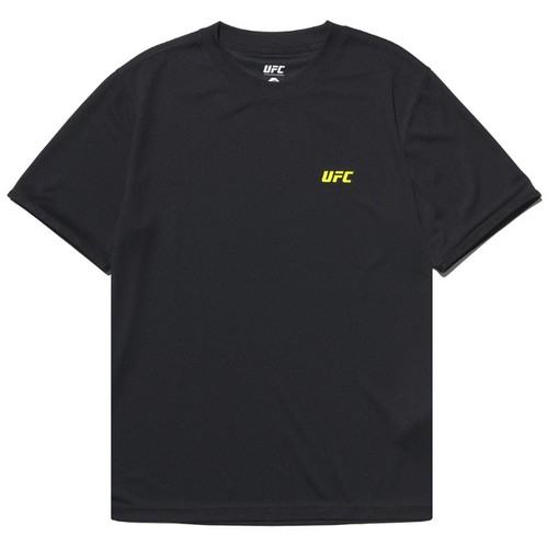 UFC 버티컬 스크립트 레귤러핏 메쉬 반팔 티셔츠 U4SSU2319BK