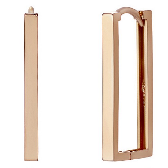 끄란느 14K 사각 링 귀걸이 C7EG035_이미지