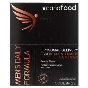코드에이지 Nanofood 리포소말 남성용 일일 포뮬라 복숭아 파우치 15ml 30포