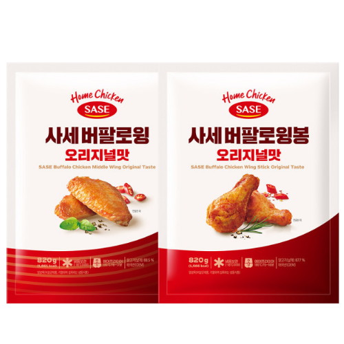 사세(SASE) 버팔로윙 820g+버팔로윙봉 820g (1개)