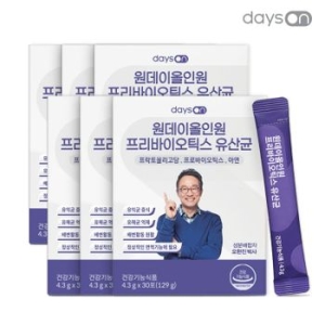 노바렉스 데이즈온 원데이 올인원 프리바이오틱스 유산균 30포 (6개)_이미지