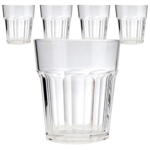 8각컵 270ml 9oz 투명 5개입
