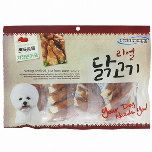 펫더맨 리얼 닭고기 쫀득쫀득 치킨연어포 300g (1개)