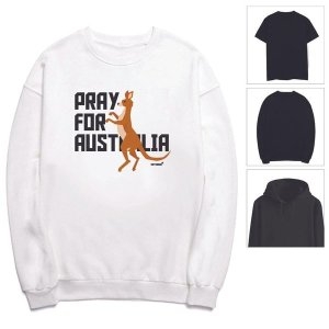 키밍 pray for australia 남성 티셔츠 맨투맨 후드티 W5B4418_이미지